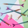 Mermaid Makeup Brushes Sets, Mermaid Makeup Cosmetic Brush Set Soft Nylon Bristles Beauty Brushes Kit Foundation Powder Cream Eyebrow Eyeliner Blush Cosmetic Concealer Brush with Bag