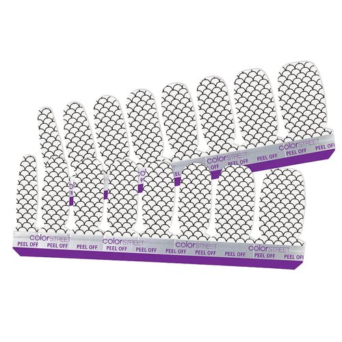 Color Street Nail Polish Strips Mermaid You Look Black & Clear Overlay