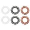 6 PCS Plastic Stretchy Circle Flexible Comb Teeth Headband Hair Clips Hoop Women's Fashion Hair Combs Hair Band Hair Accessories (Black+Brown+Transparent)