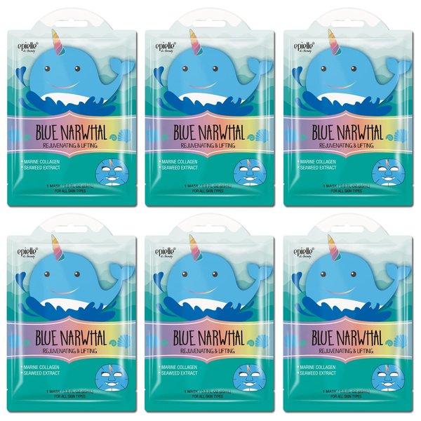 Character Masks (Blue Narwhal 6pk)