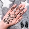 RoseNacht Henna Tattoo Stencil Kit 165+pcs, 23 Sheets Henna Stencils Glitter Airbrush Reusable Temporary Tattoo Stencils Indian Arabian Realistic Tattoo Stickers for Face Body Paint DIY