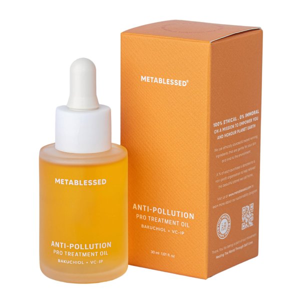 METABLESSED Anti-Pollution Pro Treatment Facial Oil | Bakuchiol + VC-IP | Repairs and Protects Blemished Skin, Restores Firmness & Elasticity. Cruelty-Free, Clean Beauty 1.01 fl. oz