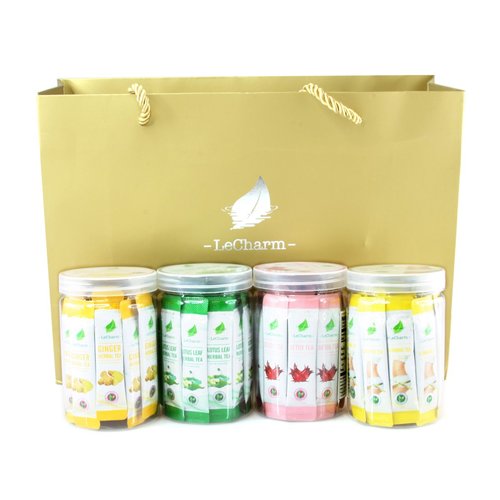 120-count LeCharm Ready Brew Single Serve Herbal Tea Extract Crystals Sachets Variety Pack Sample...