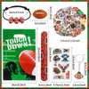 Kolewo4ever 295 Pieces Football Party Favors Football Themed Birthday Gift Goodie Bags Party Faovrs 24 Set Mini Foam Stress Balls,Slap Bracelet, Keychain, Charm Bracelets
