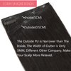 Loxxy Human Hair Clip in Extensions Thin PU Weft Natural Black Invisible Seamless Clip in Hair Extensions Real Human Hair Natural Straight Thick Remy Invisi Edge 130g 7Pcs 18Inch