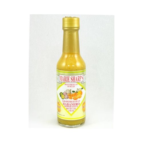 Marie Sharp's Grapefruit Pulp Habanero Hot Sauce (Pack of 6)