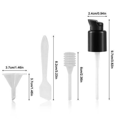AYWFEY 4 Pcs Replacement Foundation Pump Compatible with Maybelline Fit Me Liquid Foundation, Plastic Cosmetic Liquid Foundation Make-Up Pump Replacement Tool(with Spoon, Dropper, Funnel)