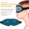 Sleep Mask for Women and Men，The 3D Sleep Eye Mask Has a Wide and Deep Eye Socket, Blocks Out Light Perfectly, Does Not Press The Eyeball, Comfortable, Soft for Travel，Naps, Yoga