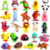 Baaxxango 24 Pcs Wind Up Toys Assorted Animals Bulk Flipping Walking Jumping Clockwork Toy,Wind Up Animal Party Favors Toy for Birthday Birthday Party Favors,Classroom Prizes,Treasure Box