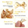 6pcs Gold Metal Side Bang Bow Hair Clips for Women, Mini Bows for Hair, Small Hair Bows, Tiny Bows for Hair, Mini Gold Hair Clips, Cute Simple Bow Hairpins Barrettes Fashion Party Hair Accessories