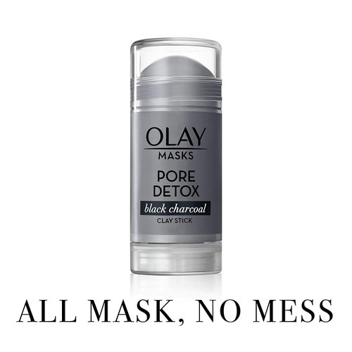 Face Mask by Olay, Clay Charcoal Facial Mask Stick, Pore Detox Black Charcoal, Spa and Beauty Gift for Women 1.7 Oz