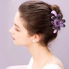 4 PCS Big Flower Hair Claw Clips for Thin Hair, Strong Hold Hair Claws Non-slip Hair Catch Jaw Clamp, Elegant Hair Accessories, present for Women Girls