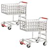 Set of 2 Plastic Toy Miniature Shopping Cart Accessories for Action Figures, Dioramas, Models