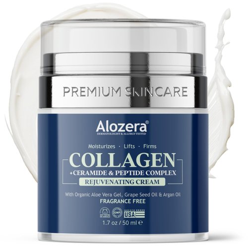 Alozera Collagen Moisturizer Cream – Anti-Aging Collagen for Rejuvenation, Firming, Lifting, and ...
