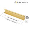 goldenwarm 10 Pack Gold Edge Pulls 6-1/4in Finger Pulls Cabinet Pulls - LS7027BB160 Drawer Pulls Brushed Brass Tab Pulls Gold Drawer Hardware, 160mm Hole Centers