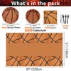 81 Pcs Basketball Tableware Set, Basketball Party Plates, Basketball Tablecloth, Napkins, Basketball Birthday Party Decorations for Teens Kids Boys Basketball Team Party Supplies, Serves 20 Guests