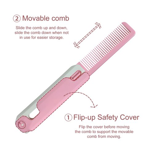 Creative Decompression Straight Jump Gravity Comb,3D Printing Fidget Creative Comb, Fun Carrot Comb, Foldable Portable Gravity Comb, Travel Hair Comb for Women