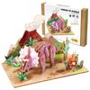Wooden 3D Dinosaur Puzzles Set for Kids Age 8-10-12-14, DIY Wooden Art and Crafts Assemble 3D Dinosaur Model Puzzle, Home Decor and Office Art Creative Gifts for Adults (Triceratops)