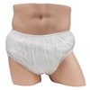 Bikini Cut Pull-On Style Adult Plastic Pants by LeakMaster - Soft, Quiet, Form Fitting Incontinence Waterproof Pants - Size: Medium Fits 32-36 Inches - White