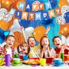 Blue Birthday Party Decorations 29pcs Blue Dog Birthday Party Supplies Includes Blue and Orange happy birthday Banner, Sash, Star Bone Foil Balloons, Latex Balloon, Fringe Curtain