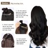 Clip in Hair Extensions - 16 Inch 7 Pcs Chocolate Brown Hair Extension Synthetic Fiber for Women Natural Wavy Extensions Synthetic Full Head