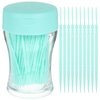 200pcs Double-Head Toothpicks Soft Plastic Oral Care Interdental Floss Cleaners Floss Picks,Braces flossers,Floss for Braces,Floss Sticks for Adults(Sky-Blue)