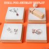 batifine Cardboard Jewelry Gift Boxes, 40 Pack 3.5x3.5x1 Inch, Bulk Cotton Filled Small Jewelry Boxes with Lids for Necklace Ring Bracelet Earring Display Box (Brown)