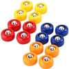 16 Pieces Mini Shuffleboard Replacement Pucks Tabletop Equipment Rollers Set Shuffleboard Curling Accessories (Red, Blue, Orange, Yellow)