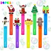 uoyoi Christmas Party Favors,24Pcs Christmas Bubble Wands for Kids,Xmas Bubble Wand for Christmas Birthday Party Supplies,Classroom Prizes Pinata Goodie Bag Stuffers Gift