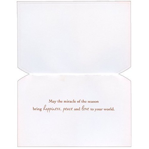 Infant Jesus in Bed of Straw Die Cut - Designer Greetings Box of 18 Religious Christmas Cards