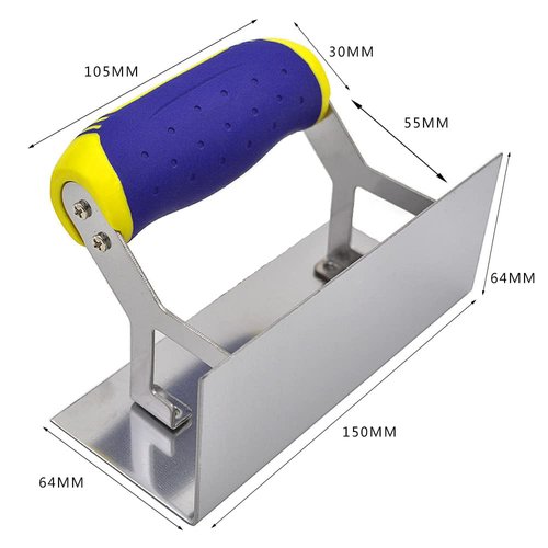 Stainless Steel Corner Trowel 2 PC (Inside & Outside) Drywall Corner Knife Set Concrete Plastering Bricklaying Finishing Tool Kit