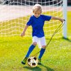 Outus 4 Pcs Kids Soccer Ball Trainer Soccer Juggle Kick Trainer Solo Handle Throw Adjustable Locked Net Bungee Elastic Soccer Ball Net Kicker for Youth Adults Training Equipment, 4 Color Size 3 4 5
