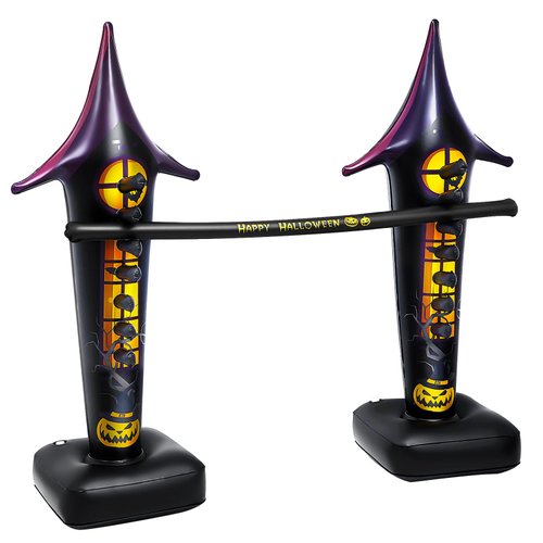 Poen 1 Set Halloween Inflatable Limbo Game Halloween Party Games for Kids Adults Carnival Games Ghost Pumpkin Inflatable Decoration for Indoor Outdoor Lawn Yard Party Games Party Supplies
