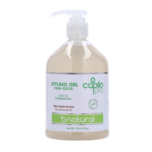 CAPILO PRO GEL B-NATURAL 8OZ. | DEFINITION AND SHINE FOR YOUR CURLS | ALOE AND COCONUT OIL | PARABENS AND SULFATE FREE