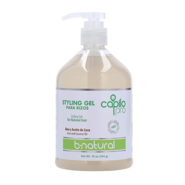 CAPILO PRO GEL B-NATURAL 8OZ. | DEFINITION AND SHINE FOR YOUR CURLS | ALOE AND COCONUT OIL | PARABENS AND SULFATE FREE