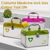 Glosen Medicine Lock Box With Key，8.46 * 5.87 * 5.51 Inch，locked Medicine Box with Child Safe Lock