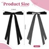 2PCS Velvet Hair Bows Ribbon Hair Clip Black Ponytail Holder Accessories Slides Metal Clips Hair Bow for Women Girls Toddlers Teens Kids