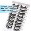 IDDFEVE 8 Pairs of Natural Look Faux Mink Lashes – Lightweight, Fluffy, and Reusable False Eyelashes – Handmade, Easy to Apply, Perfect for Everyday Glam(A4)