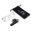 MAXJULI Fake Glasses with Cute Nerd Frame Reading/Gaming/TV/Phones Glasses for Women Men (Transparent)