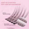 MLEN DIARY Clusters Fox Eye Lash Clusters Wispy Cat Eye Lashes Individual Lash Extensions with Bottom Lashes 4D C D Curl Manga Eyelash Extension Kit Natural Look False Lashes (4 in 1-296pcs)