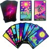 XIMIGEYEFU 78 Original Designs neon Colors Tarot Cards ，Tarot Cards for Beginners，Tarot Cards with Meanings on Them