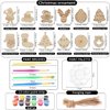 Shemira Christmas Craft Kit for Kids, 36pcs Wooden Christmas Ornaments with Painting Set,Paint Your Own Christmas Ornaments, DIY Ornaments Craft Toys for Girls Boys Ages 5 6 7 8 9 10 11 12