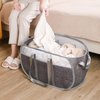 Pop-Up Laundry Basket，collapsible Mesh Laundry Hamper– With Extended Shoulder Straps, Sturdy Handles, and Premium Cationic Fabric (gray)