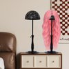 Wig Stand 1PC Iron Base Adjustable Height (12.6-18.5Inch) Wig Head Stands Portable Non-Slip Sturdy Wig Holder Stands Travel Wig Stand for All Wigs(Black)