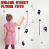 Ninja Party Favors Red and Black Stars Sticky Stretch Ninja Toys Elastic Funny Stars Toy for Ninja Birthday Party Favor Supplies (24 Pieces)