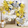 Gold Silver Star Balloons,Explosion Star Balloons Kit with 6Pcs 22Inch Cone Star Foil Balloons and 10Pcs 10Inch Four Pointed Star Balloons for Birthday Anniversary Disco Party Decorations