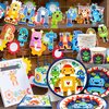 LaVenty 34 PCS Robot Birthday Party Supplies Robot Birthday Party Favors Robot Birthday Banner Robot Birthday Party Decoration Robot Birthday Party Plates and Napkins