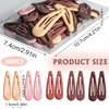 30PCS Non-Slip Metal Hair Clips, 4.8cm/1.89 Inch Small Barrettes Hair Accessories for Women and Girls (5 Colors)