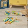 Janod 60 Piece Unique Wooden Building Kit with Notched Blocks - Ages 4+ - J08300