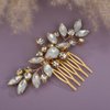 Rumtock Sparkle Opal Crystal Gold Hair Comb for Wedding Brides Women Handmade Cute Hair Accessories Special Occasion(Opal)